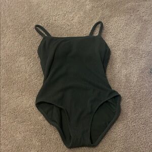 Kona Sol Dark Green One Piece Swimsuit